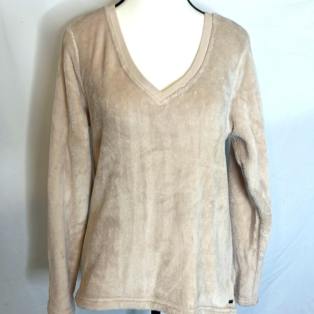 UGG Cream Beige Daisy Fleece Pullover Lounge Top Sweatshirt - Picture 4 of 6
